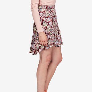 Free People Nadia Floral Print Ruffled Mini Skirt